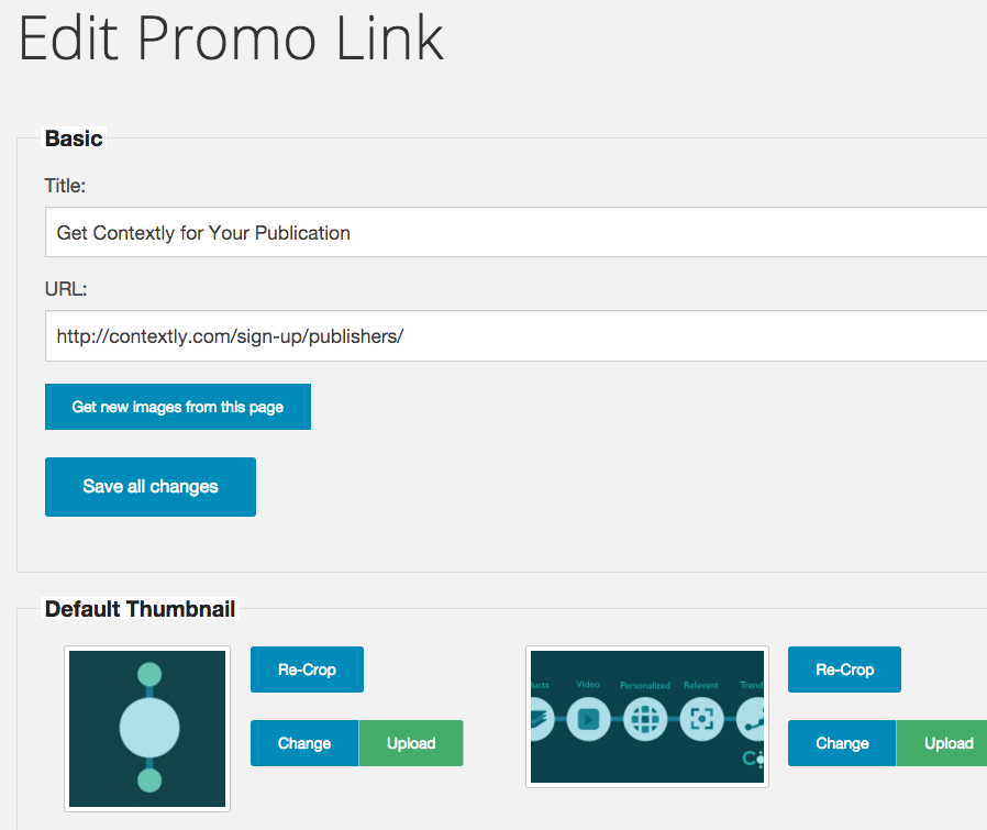 The Promo Link Interface